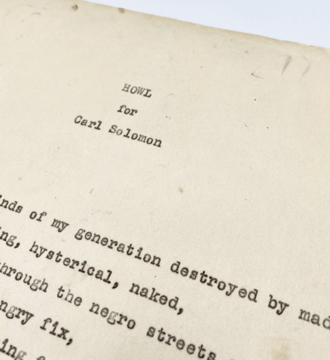 Βρέθηκε άγνωστο και σπάνιο προσχέδιο του ποιήματος του Γκίνσμπεργκ «Ουρλιαχτό» 