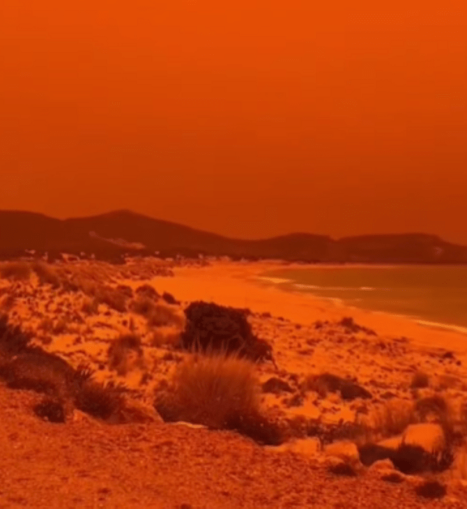 Αφρικανική σκόνη: Ο Σίμος στην Ελαφόνησο θύμισε Dune