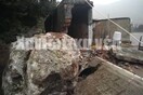Μεγάλος βράχος έπεσε πάνω σε σπίτια στα Σφακιά