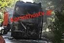 Λεωφορείο έπιασε φωτιά εν κινήσει στην εθνική οδό Πρέβεζας – Ηγουμενίτσας