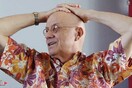 Ο συγγραφέας James Ellroy στα γραφεία της εφημερίδας Libération.