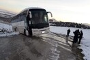 Τρόμος στα Φάρσαλα σε λεωφορείο με μαθητές- Εξετράπη της πορείας του λόγω πάγου