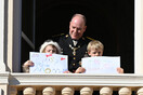 Prince Jacques and Princess Gabriella Hold Signs for Princess Charlene as She Seeks Treatment