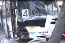 Θεσσαλονίκη: Ακυβέρνητο λεωφορείο συγκρούστηκε με ταξί