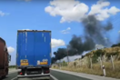Φωτιά σε λεωφορείο του ΚΤΕΛ Σερρών- Οι φλόγες επεκτάθηκαν σε κοντινό δάσος