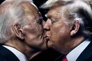 Το παθιασμένο φιλί Τραμπ και Μπάιντεν στο περιοδικό των FT
