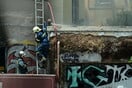 Υπό έλεγχο η φωτιά της οδού Ευελπίδων - Εικόνες από το κτήριο που κάηκε