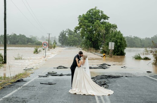 ‘Today’s the day’: the miracle wedding NSW flood waters couldn’t stop