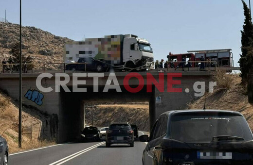 Τροχαίο δυστύχημα στο Ηράκλειο - Φορτηγό έπεσε πάνω σε μοτοσικλετιστή