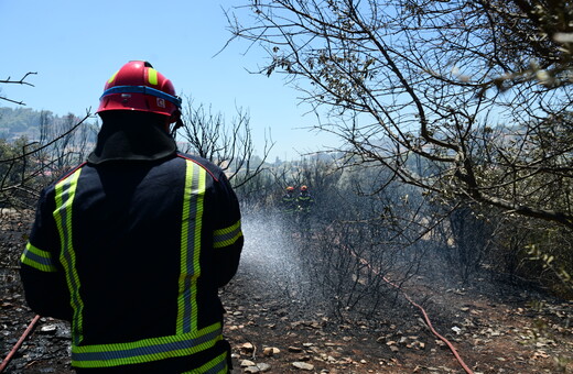 Υπό μερικό έλεγχο η φωτιά σε χαμηλή βλάστηση κοντά στο Πολύκαστρο