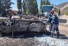 Τροχαίο στη Φωκίδα: Απανθρακώθηκε η οδηγός αυτοκινήτου - Σύγκρουση με λεωφορείο