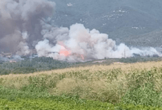 Φωτιά στην Καβάλα: Ήχησε το 112 για εκκένωση