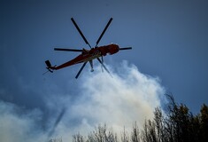 Φωτιά στην Κύθνο: Σηκώθηκαν εναέρια μέσα για την κατάσβεσή της