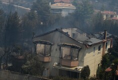 Η φωτιά στην Αττική σε εικόνες: Στις φλόγες σπίτια, αυτοκίνητα και επιχειρήσεις