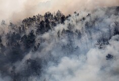 Φωτιά στο όρος Όρβηλος: Βίντεο δείχνει πώς εξαπλώθηκε το πύρινο μέτωπο