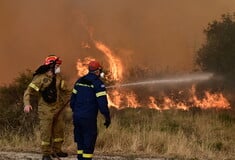 Υπό μερικό έλεγχο η φωτιά στα Καλάβρυτα