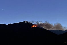 Φωτιά τώρα σε δύσβατη περιοχή στο Παγγαίο Όρος