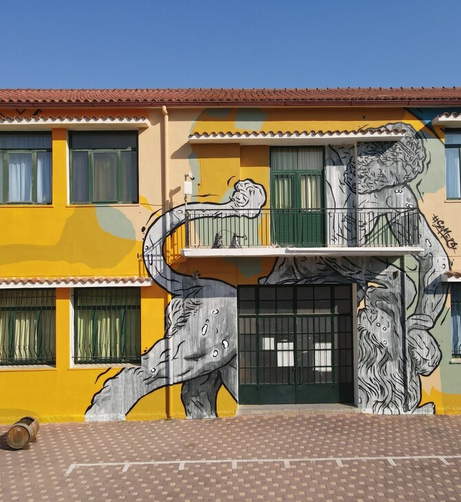 Ένα σχολείο στη Νεμέα μεταμορφώνεται σε έργο τέχνης με πρωταγωνιστή τον θρυλικό λέοντα