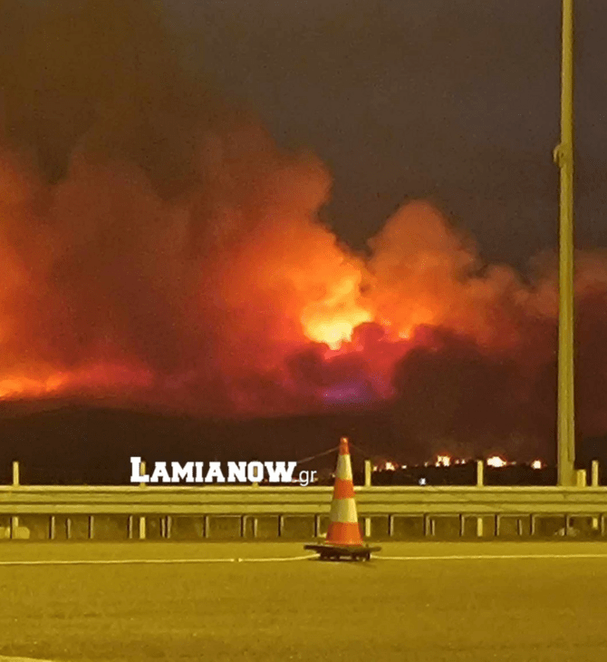 Φωτιά στη Θήβα: Δίπλα στην εθνική οδό Αθηνών – Λαμίας