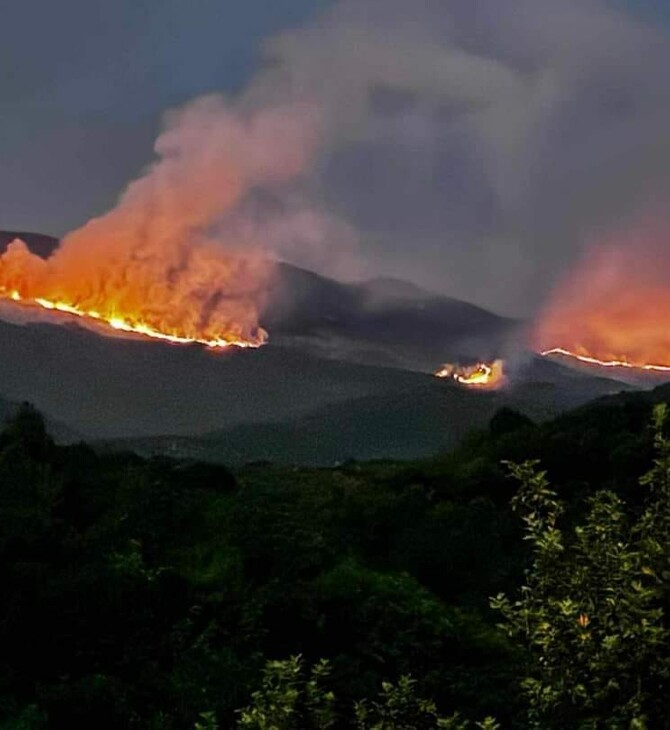 Περιβαλλοντική καταστροφή στο Φαλακρό Δράμας - Για έβδομη ημέρα καίει η φωτιά