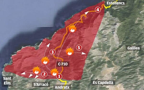 Από μπάρμπεκιου και η μεγάλη φωτιά στη Μαγιόρκα