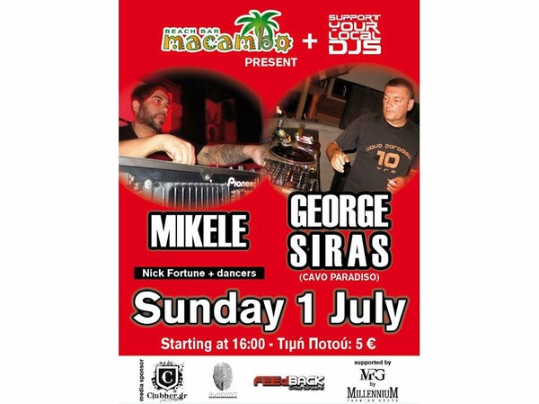 GEORGE SIRAS + MIKELE! @ Macambo Beach Bar 