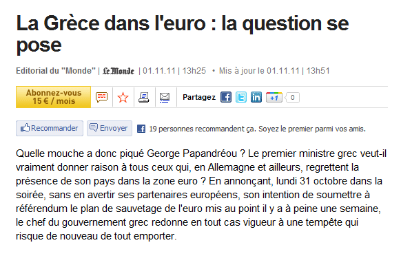 «Τι μύγα τσίμπησε το Γιώργο Παπανδρέου;»