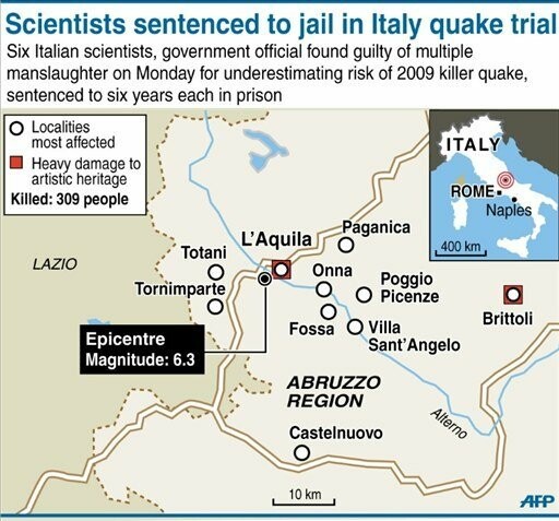 Έξι ιταλοί σεισμολόγοι κατηγορούνται για ανθρωποκτονία