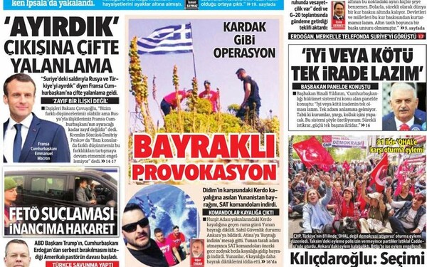 Hurriyet: Ειδοποιήσαμε το Σάββατο την Ελλάδα και την επόμενη ημέρα στείλαμε κομάντος να κατεβάσουν τη σημαία