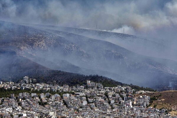 Ο καμένος Υμηττός