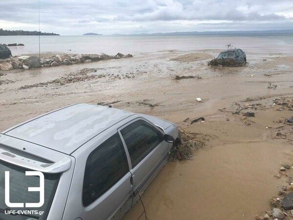 Χάος και καταστροφή στην Χαλκιδική - Δείτε τις εικόνες από την επόμενη μέρα