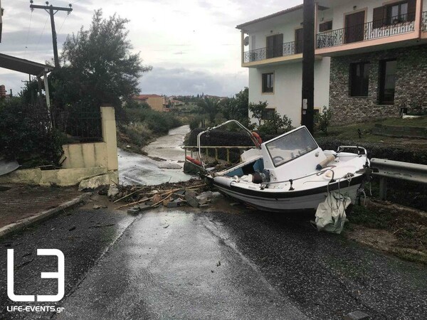 Χάος και καταστροφή στην Χαλκιδική - Δείτε τις εικόνες από την επόμενη μέρα