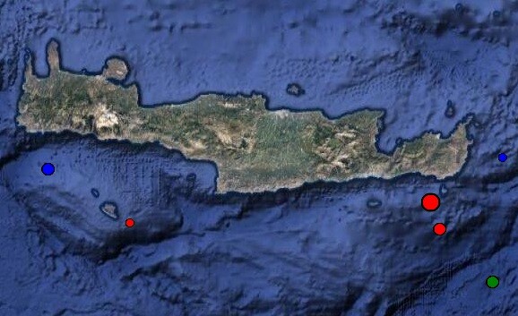 Σεισμός 4,5 βαθμών της κλίμακας Ρίχτερ νότια της Κρήτης