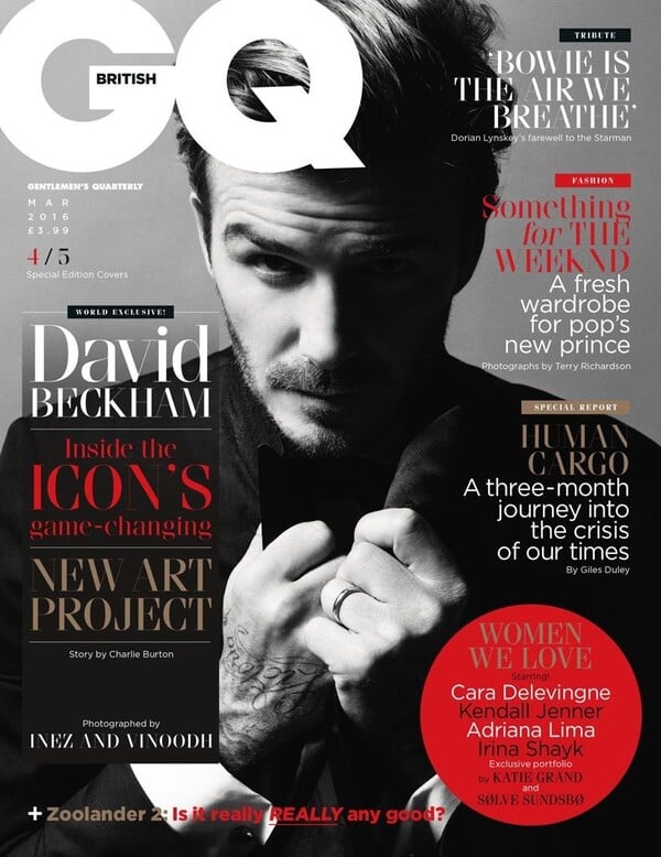 Ο David Beckham σε 5 διαφορετικά εξώφυλλα για το GQ