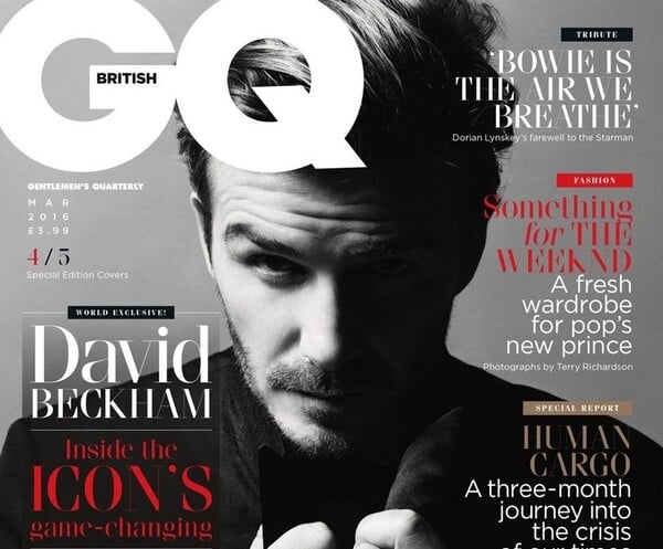 Ο David Beckham σε 5 διαφορετικά εξώφυλλα για το GQ