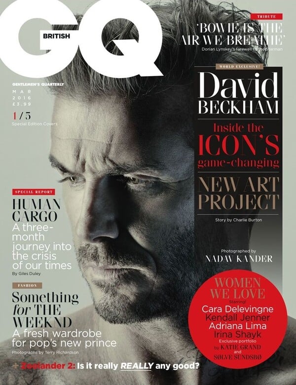 Ο David Beckham σε 5 διαφορετικά εξώφυλλα για το GQ