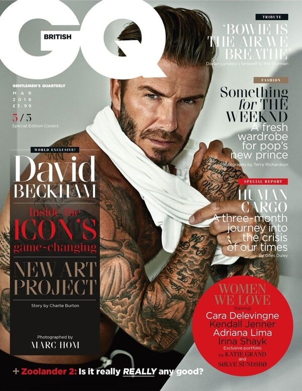 Ο David Beckham σε 5 διαφορετικά εξώφυλλα για το GQ