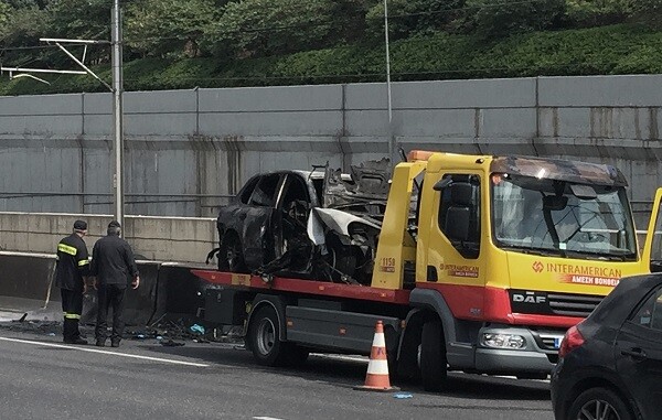 Nέο βίντεο - ντοκουμέντο από τη φωτιά στο όχημα του Μαυρίκου