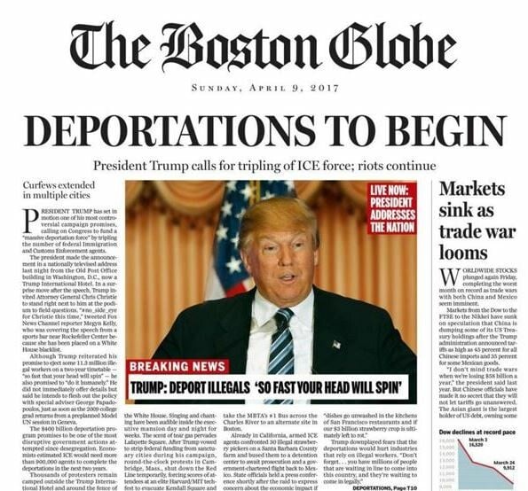 Το πολύκροτο εξώφυλλο της Boston Globe: Πώς θα είναι η Αμερική αν κερδίσει ο Τραμπ