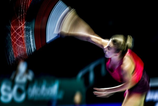 Η τενίστρια Simona Halep στο BNP Paribas WTA Tour Finals 2017