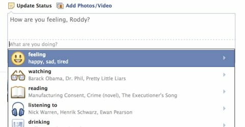 To Facebook δοκιμάζει την ένταξη emoticons στο Status Update