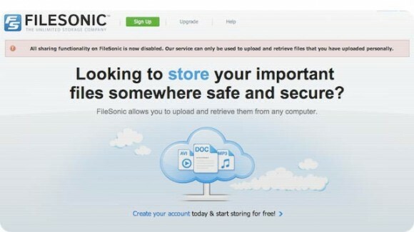 Mετά το κλείσιμο της Megaupload και η FileSonic κατεβάζει ρολά
