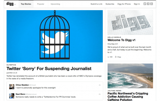 Επανακυκλοφόρησε το Digg με iOS εφαρμογή