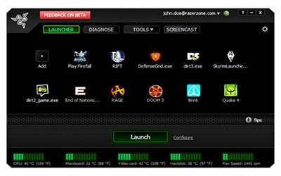 Το Razor Game Booster ετοιμάζει τον υπολογιστή για Gaming