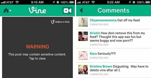 Το Vine διαφήμισε στην κεντρική του σελίδα πορνογραφικό βίντεο