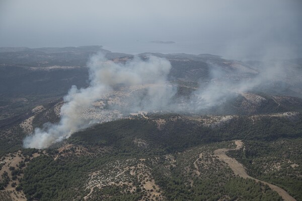 Σε ύφεση όλα τα μέτωπα της πυρκαγιάς στη Θάσο