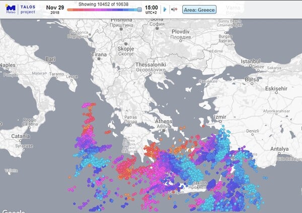 Πηνελόπη: 10.000 κεραυνοί μέσα σε λίγες ώρες στην Ελλάδα