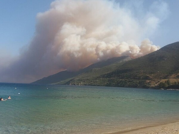 Σε πύρινο κλοιό η ανατολική Μάνη