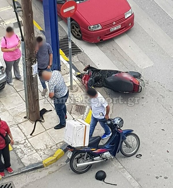 Λαμία: Οδηγός χτύπησε ντελιβερά και δε σταμάτησε