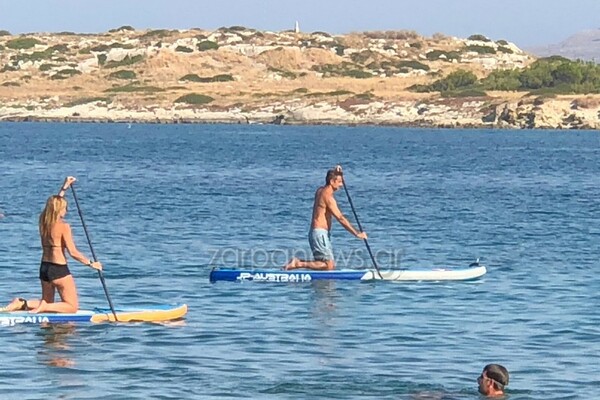 Ο Κυριάκος Μητσοτάκης και η Μαρέβα κάνουν SUP στα Χανιά - ΦΩΤΟΓΡΑΦΙΕΣ